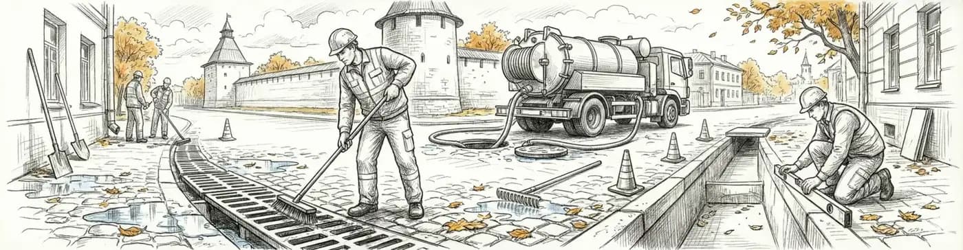 Подготовка ливневой системы к сезону дождей